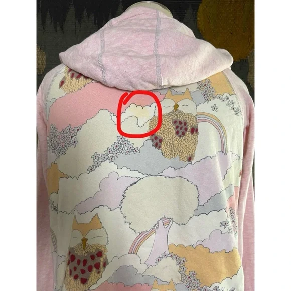Anthropologie Whimsical Owl Hoodie S - Picture 2 of 16